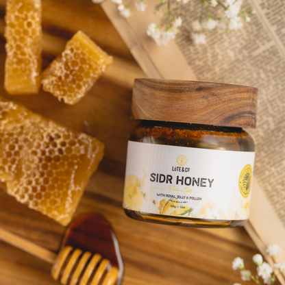 Yemeni Sidr Honey With Royal Jelly &amp; Bee Pollen (350g)