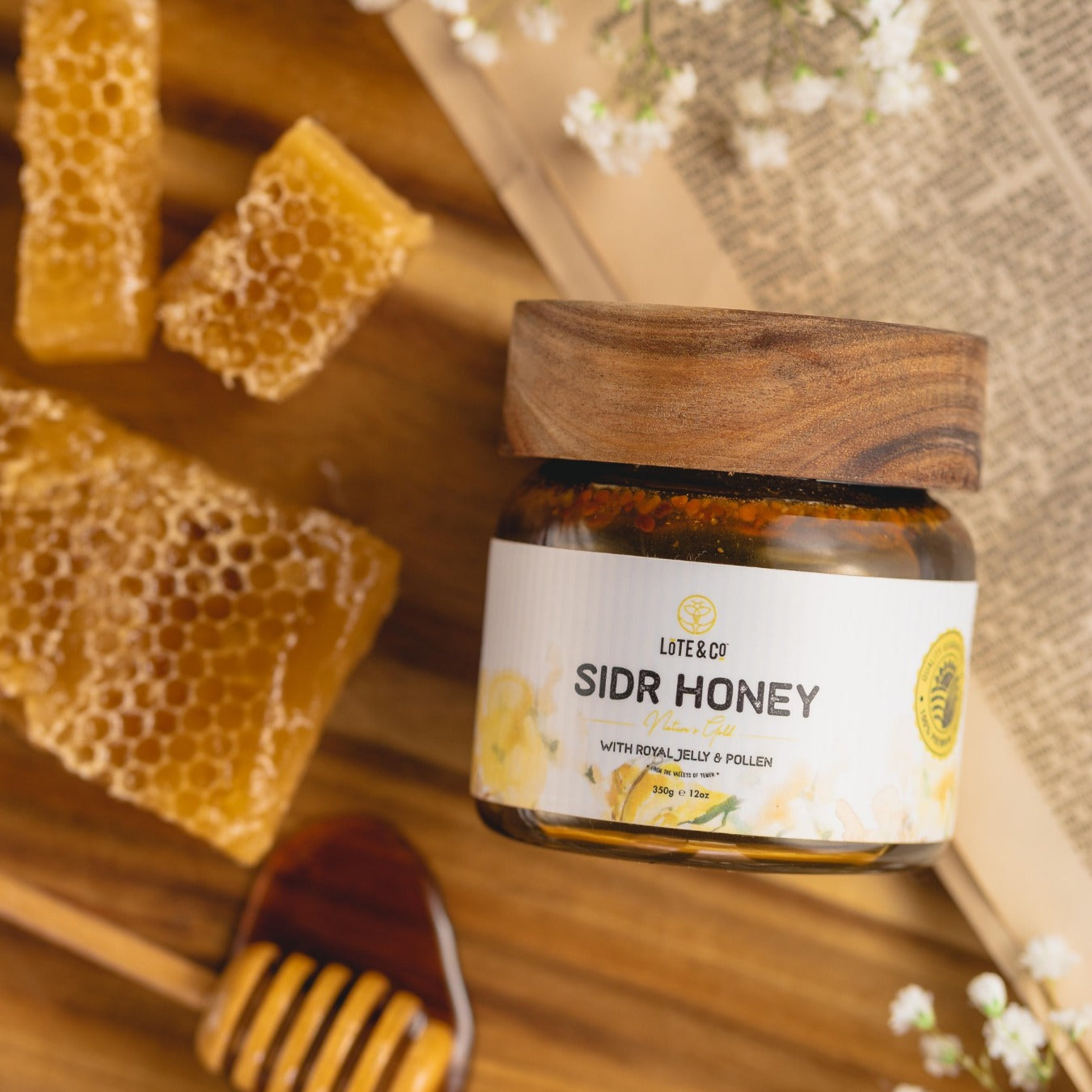 Sidr Honey With Royal Jelly &amp; Bee Pollen (350g)