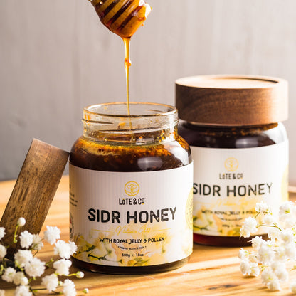 Sidr Honey With Royal Jelly &amp; Bee Pollen (500g)